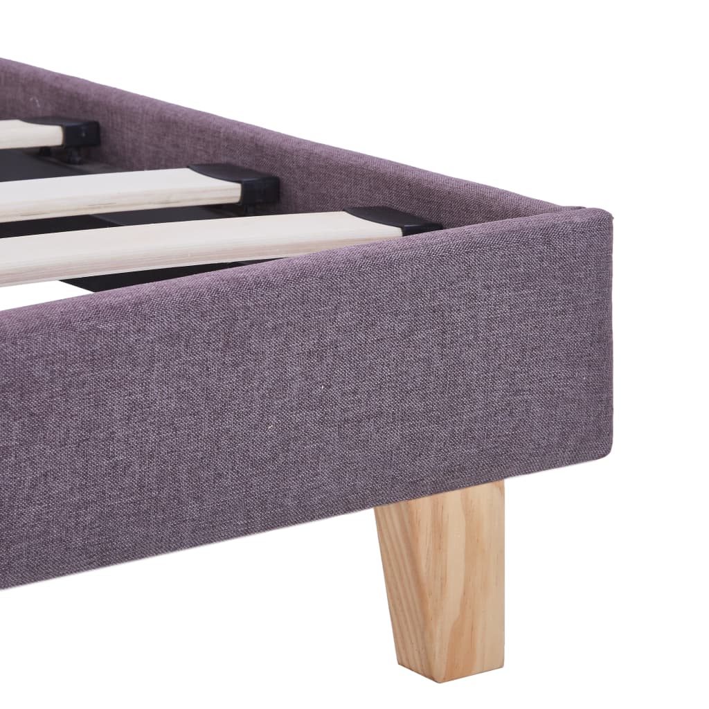 Bed Frame without Mattress Taupe Fabric 135x190 cm Double