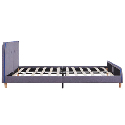 Bed Frame without Mattress Light Grey Fabric 150x200 cm King Size