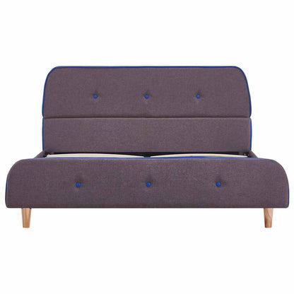 Bed Frame without Mattress Taupe Fabric 135x190 cm Double