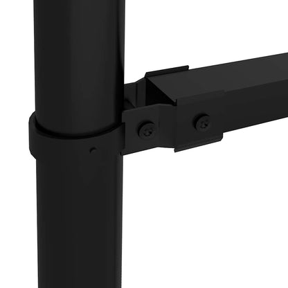 Garden Fence with Spear Top Steel 181x150 cm Black