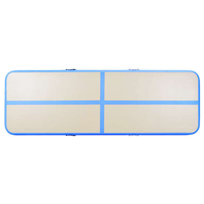 Inflatable Gymnastics Mat with Pump 300x100x10 cm PVC Blue