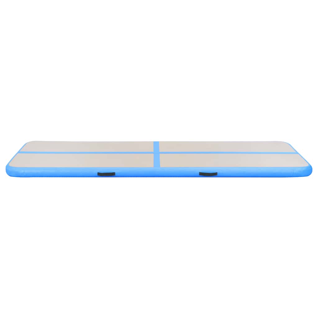 Inflatable Gymnastics Mat with Pump 300x100x10 cm PVC Blue