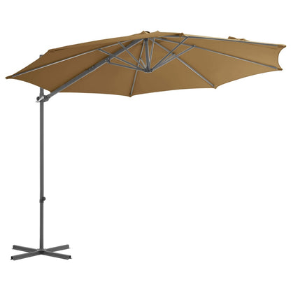 Garden Parasol with Portable Base Taupe
