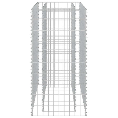 Gabion Raised Bed Galvanised Steel 90x50x100 cm