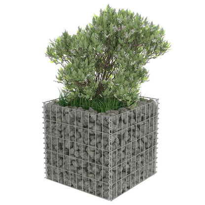 Gabion Raised Bed Galvanised Steel 50x50x50 cm