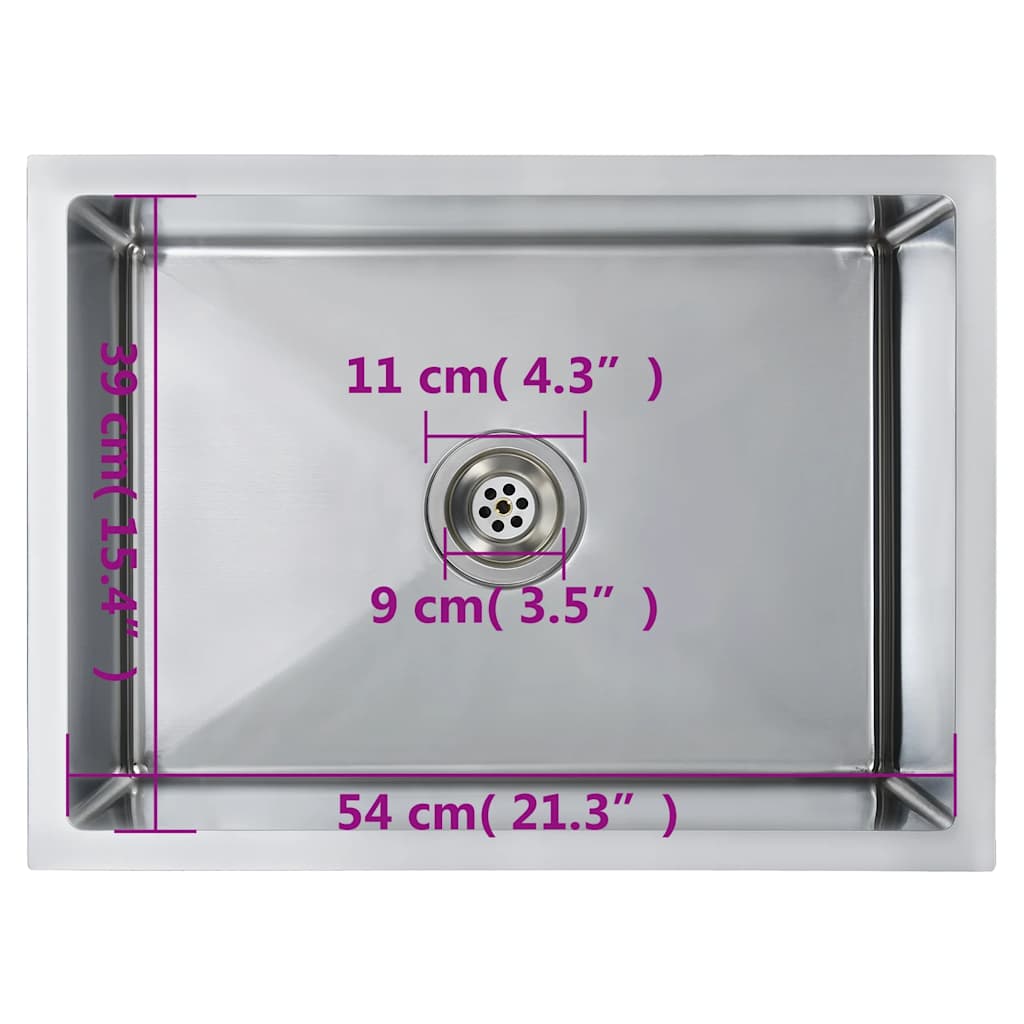Handmade Kitchen Sink Stainless Steel