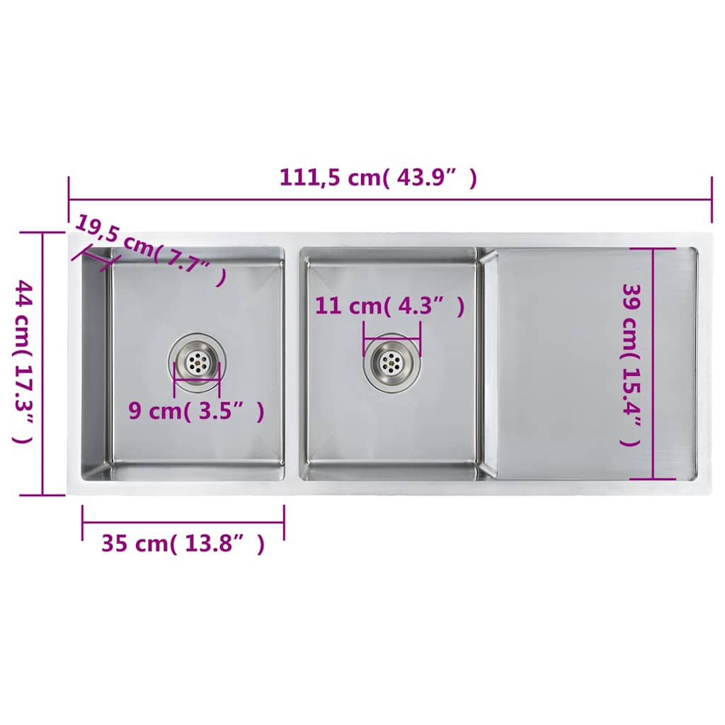 Handmade Kitchen Sink Stainless Steel
