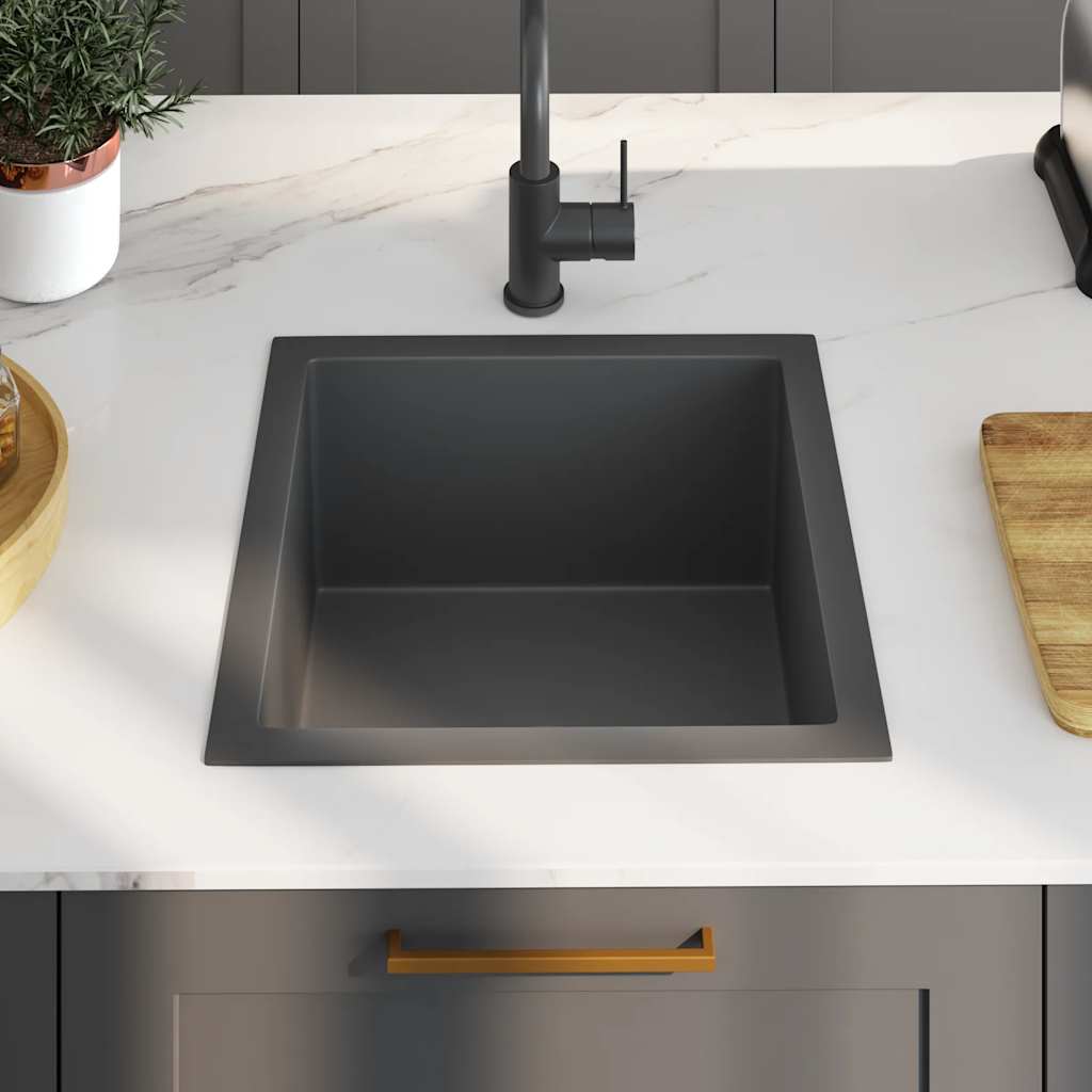 Handmade Kitchen Sink Black Stainless Steel