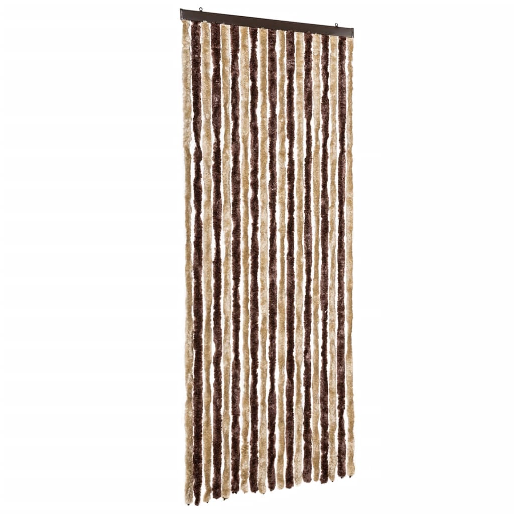 Insect Curtain Beige and Light Brown 56x185 cm Chenille