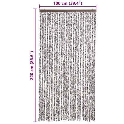 Insect Curtain Brown and Beige 100x220 cm Chenille