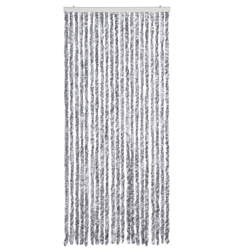 Insect Curtain White and Grey 90x220 cm Chenille