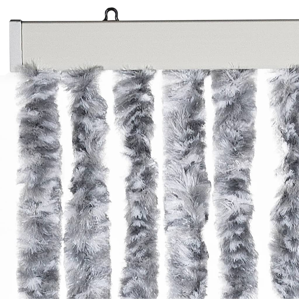 Insect Curtain White and Grey 100x220 cm Chenille