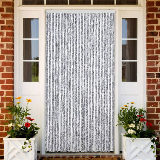 Insect Curtain White and Grey 100x220 cm Chenille