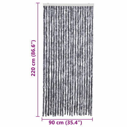 Insect Curtain Silver 90x220 cm Chenille