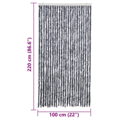 Insect Curtain Silver 100x220 cm Chenille