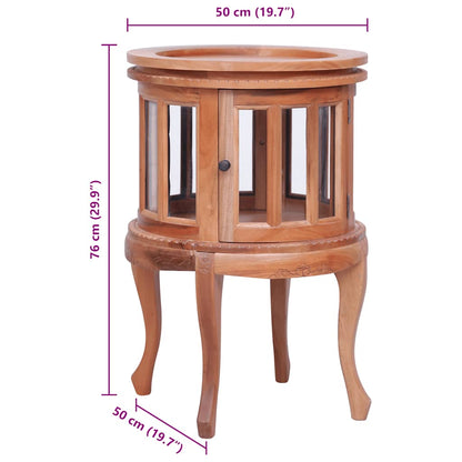 Vitrine Cabinet Natural 50x50x76 cm Solid Mahogany Wood