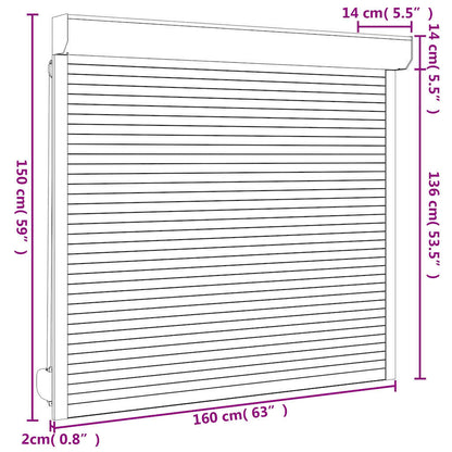 Roller Shutter Aluminium 160x150 cm White