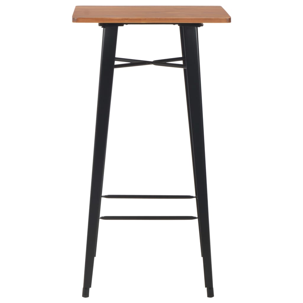 3 Piece Bar Set Steel Brown Black