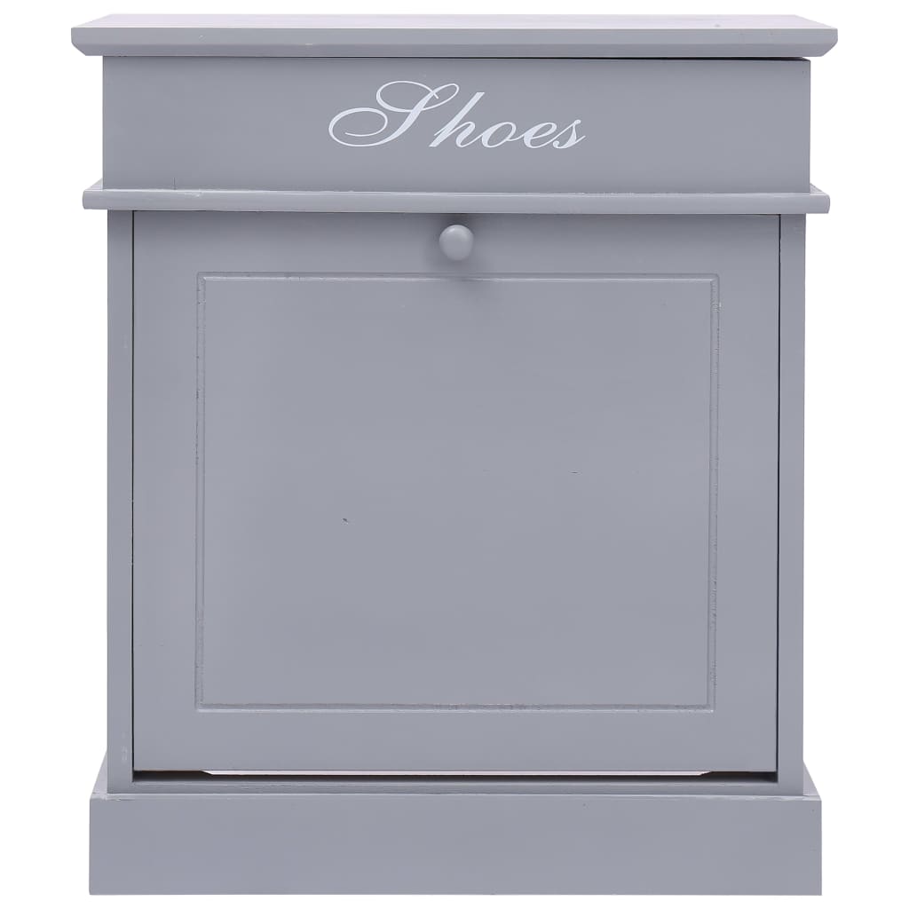 Shoe Cabinet Grey 50x28x58 cm Paulownia Wood