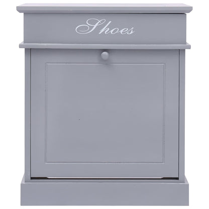 Shoe Cabinet Grey 50x28x58 cm Paulownia Wood