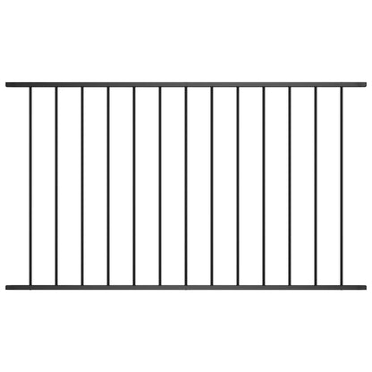 Fence Panel Powder-coated Steel 1.7x1 m Black
