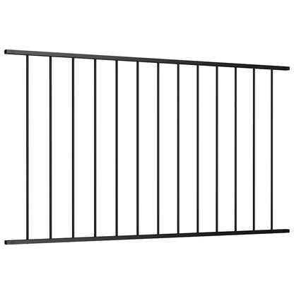 Fence Panel Powder-coated Steel 1.7x1 m Black
