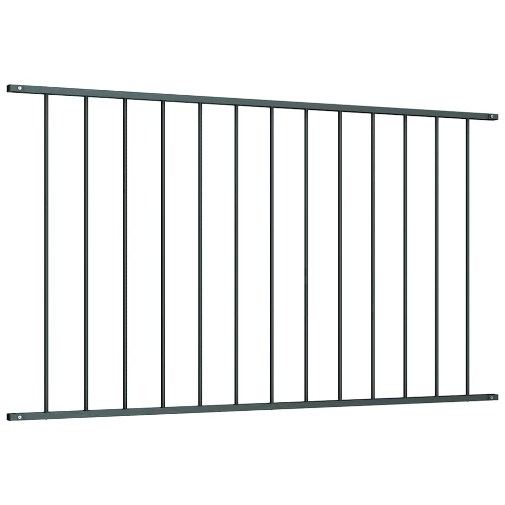 Fence Panel Powder-coated Steel 1.7x0.75 m Anthracite