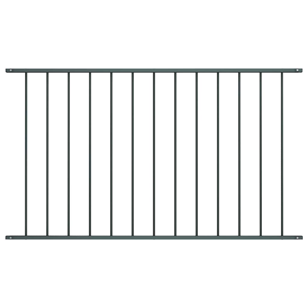 Fence Panel Powder-coated Steel 1.7x1 m Anthracite
