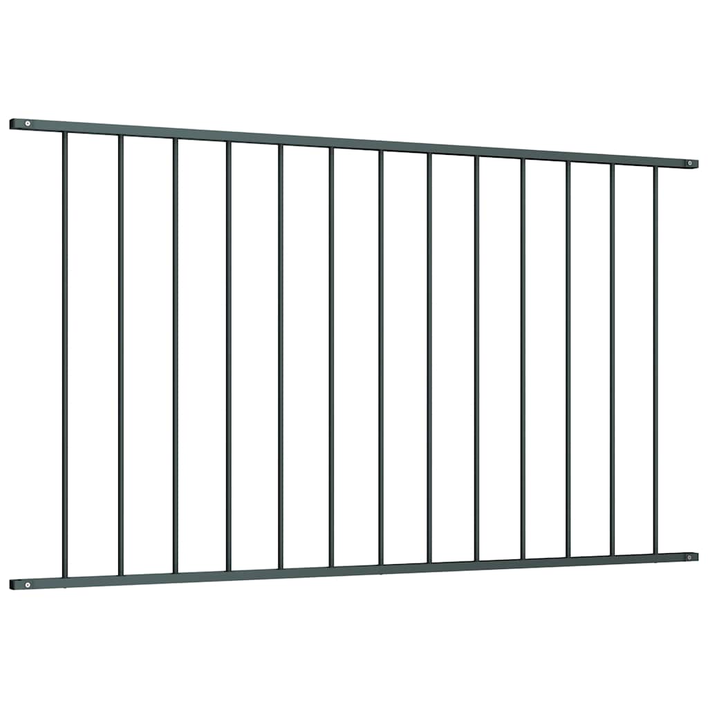 Fence Panel Powder-coated Steel 1.7x1.25 m Anthracite