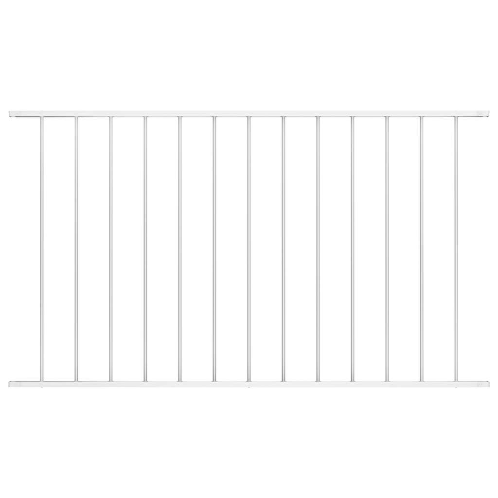 Fence Panel Powder-coated Steel 1.7x0.75 m White
