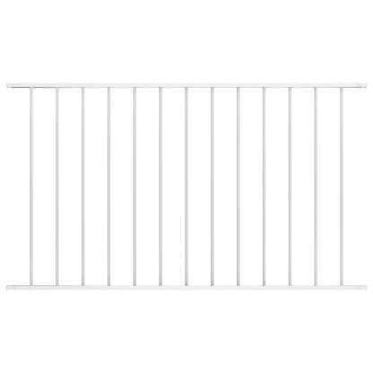 Fence Panel Powder-coated Steel 1.7x0.75 m White