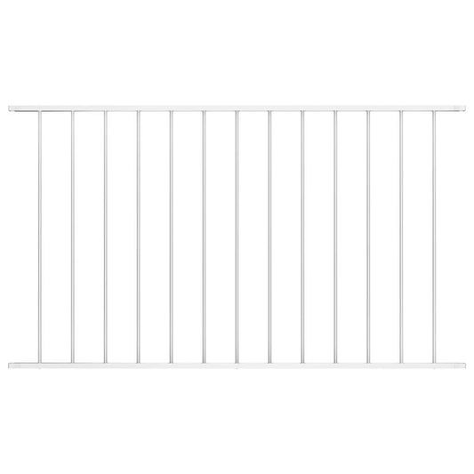 Fence Panel Powder-coated Steel 1.7x0.75 m White