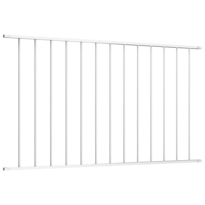 Fence Panel Powder-coated Steel 1.7x0.75 m White