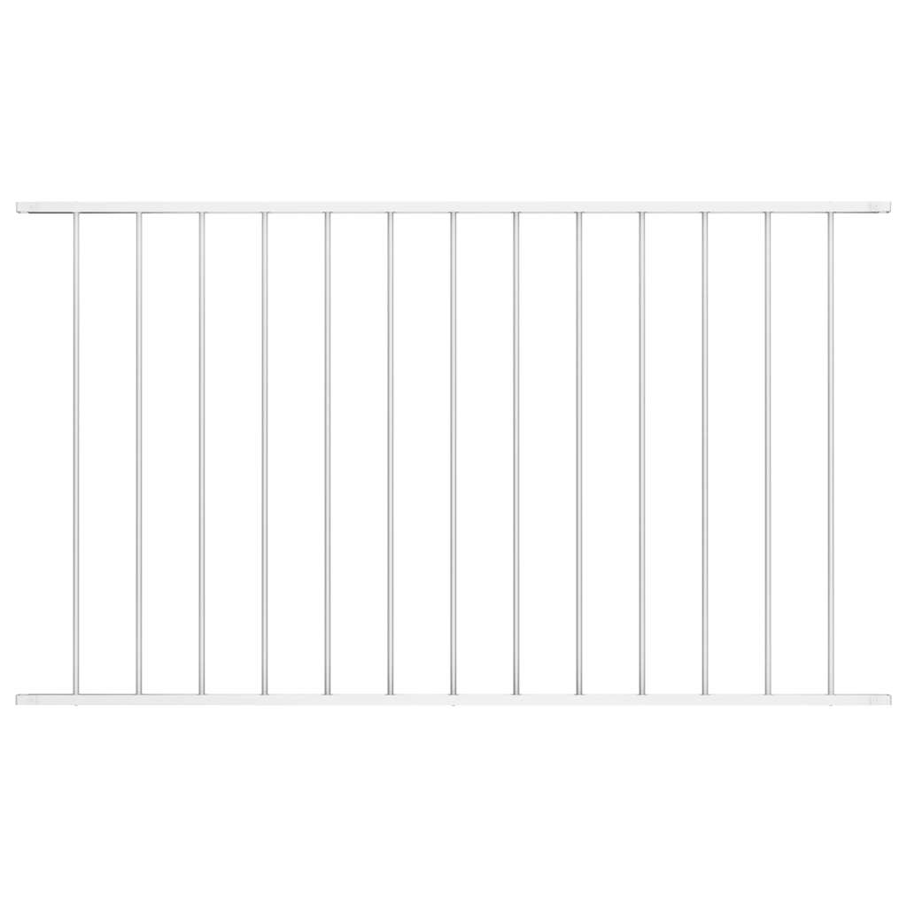 Fence Panel Powder-coated Steel 1.7x1 m White