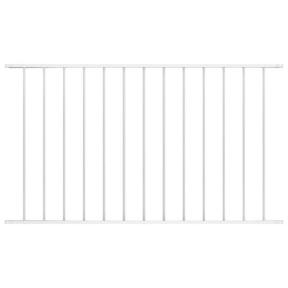 Fence Panel Powder-coated Steel 1.7x1 m White