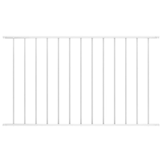 Fence Panel Powder-coated Steel 1.7x1 m White