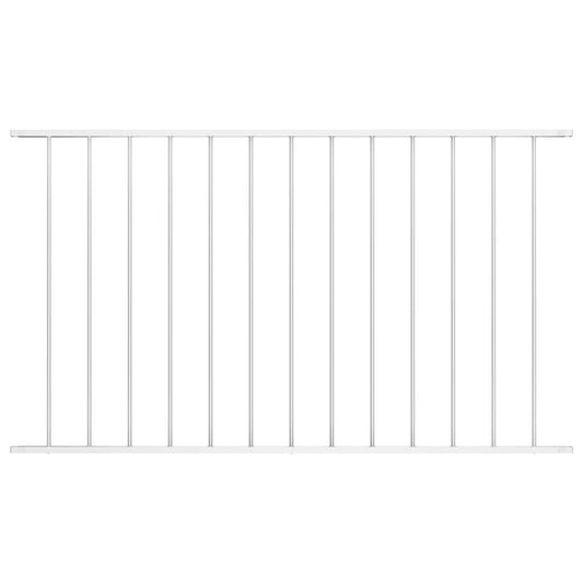 Fence Panel Powder-coated Steel 1.7x1.25 m White
