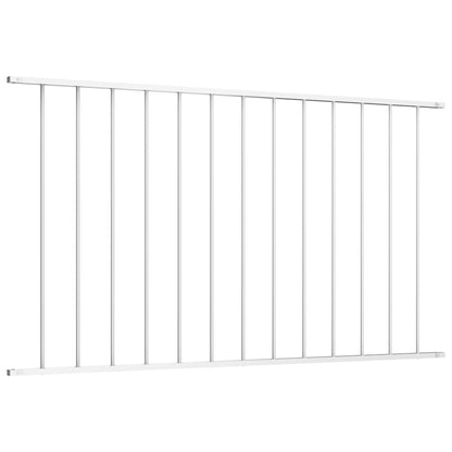 Fence Panel Powder-coated Steel 1.7x1.25 m White