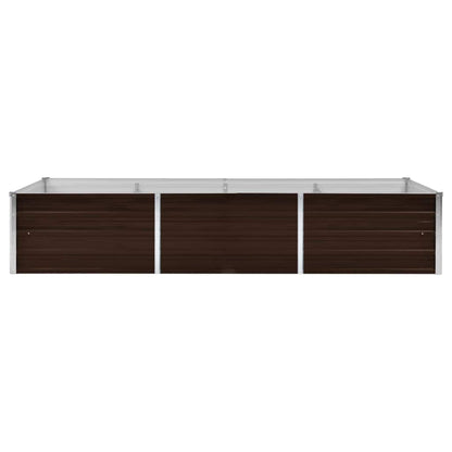 Garden Raised Bed Brown 240x80x45 cm Galvanised Steel