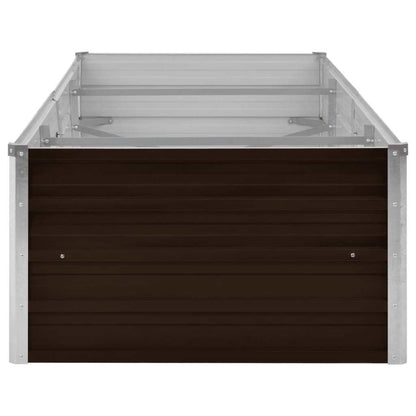Garden Raised Bed Brown 240x80x45 cm Galvanised Steel