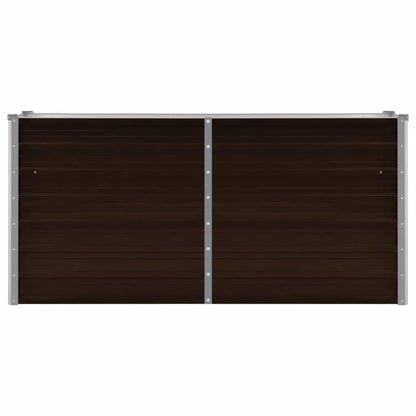 Garden Raised Bed Brown 160x40x77 cm Galvanised Steel
