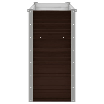 Garden Raised Bed Brown 160x40x77 cm Galvanised Steel