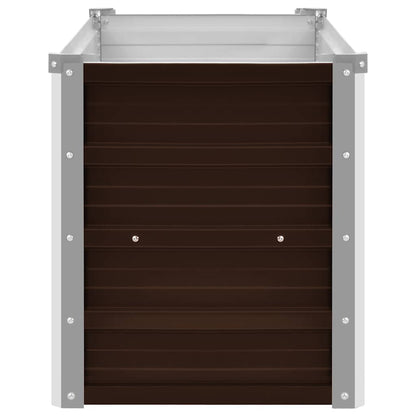 Garden Raised Bed Brown 160x40x45 cm Galvanised Steel