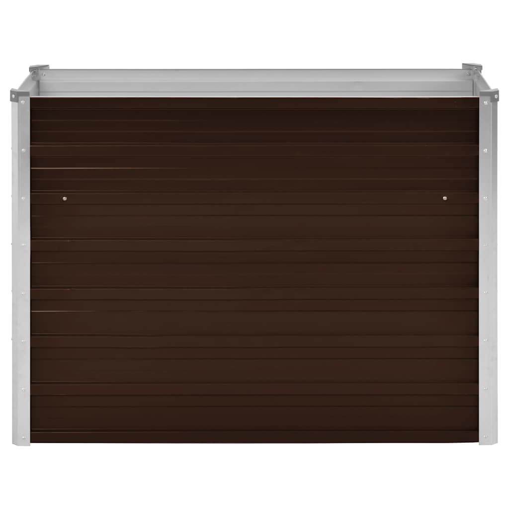Garden Raised Bed Brown 100x40x77 cm Galvanised Steel