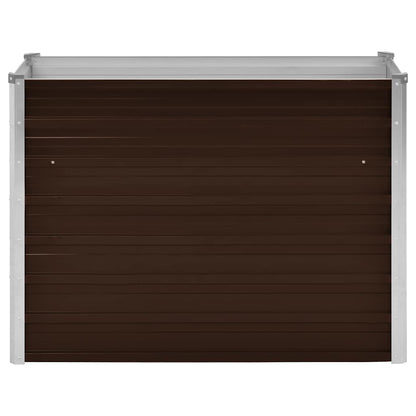 Garden Raised Bed Brown 100x40x77 cm Galvanised Steel