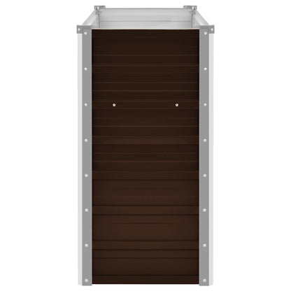 Garden Raised Bed Brown 100x40x77 cm Galvanised Steel
