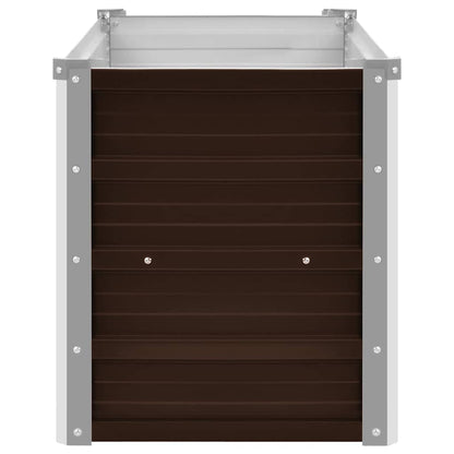 Garden Raised Bed Brown 100x40x45 cm Galvanised Steel