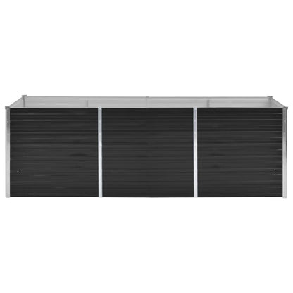 Garden Raised Bed Anthracite 240x80x77 cm Galvanised Steel