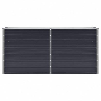 Garden Raised Bed Anthracite 160x40x77 cm Galvanised Steel