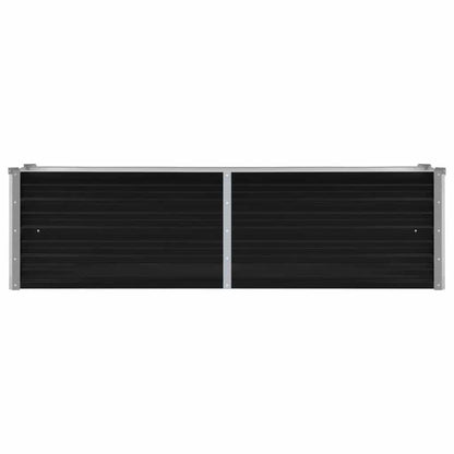 Garden Raised Bed Anthracite 160x40x45 cm Galvanised Steel